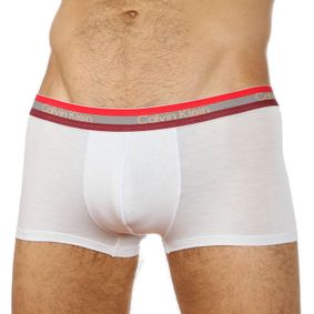 Фото Мужские трусы хипсы белые c трехцветной резинкой (Модал) Calvin Klein  RGB Hip Boxer