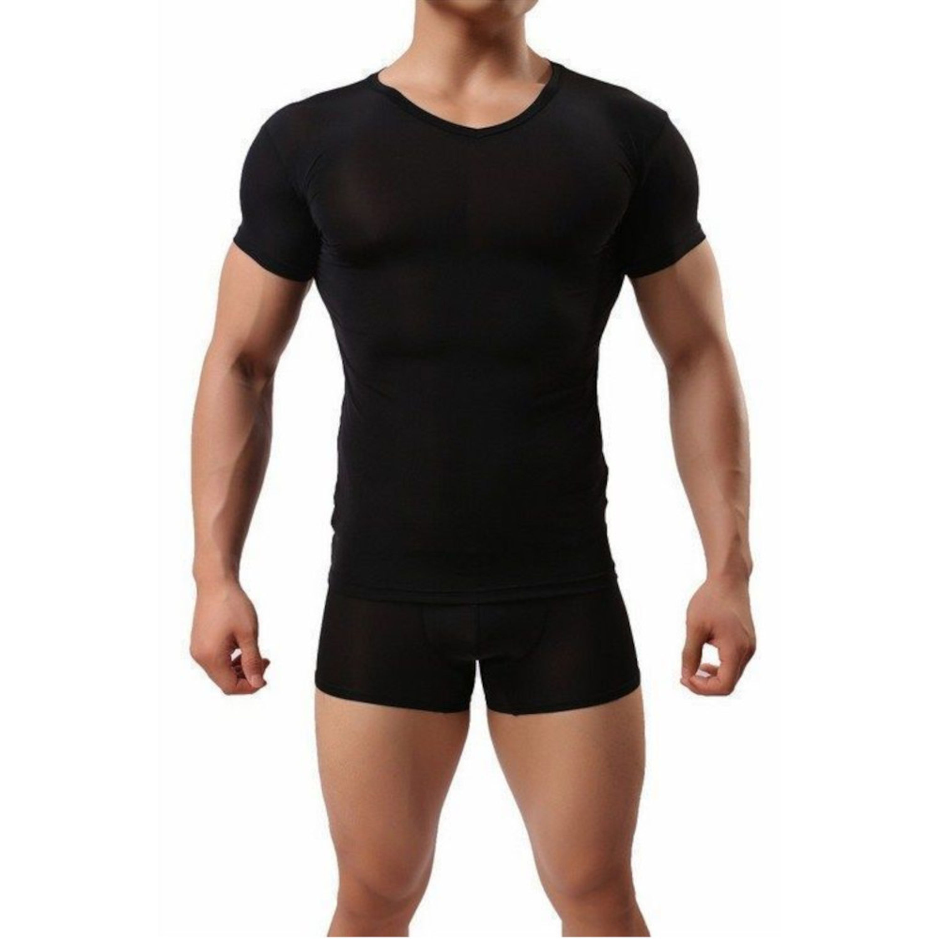 Мужская футболка черная прозрачная Shino Black фото 1