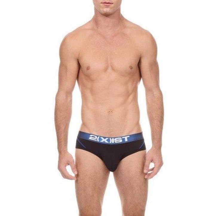Мужские трусы Брифы черные 2xist oblique stripes Brief Black 