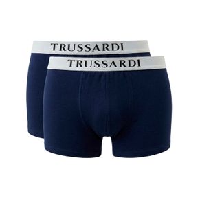 Фото Набор мужских трусов боксеров 2в1 синие TRUSSARDI TRU2UTR01
