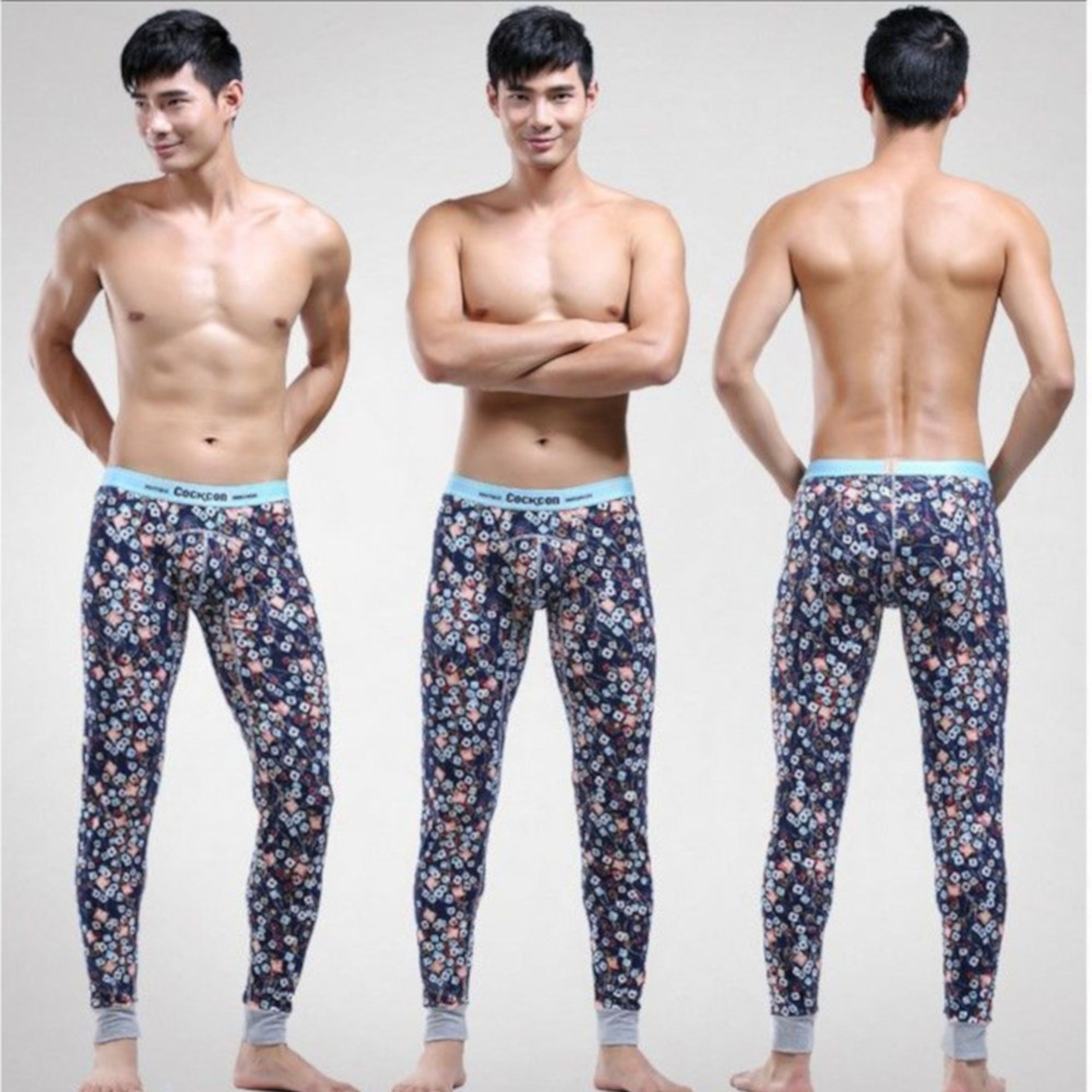 Мужские кальсоны с узором синие Cockon MAN pants Navy 23641 фото 1