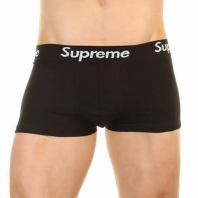 Фото Мужские трусы боксеры черные Supreme