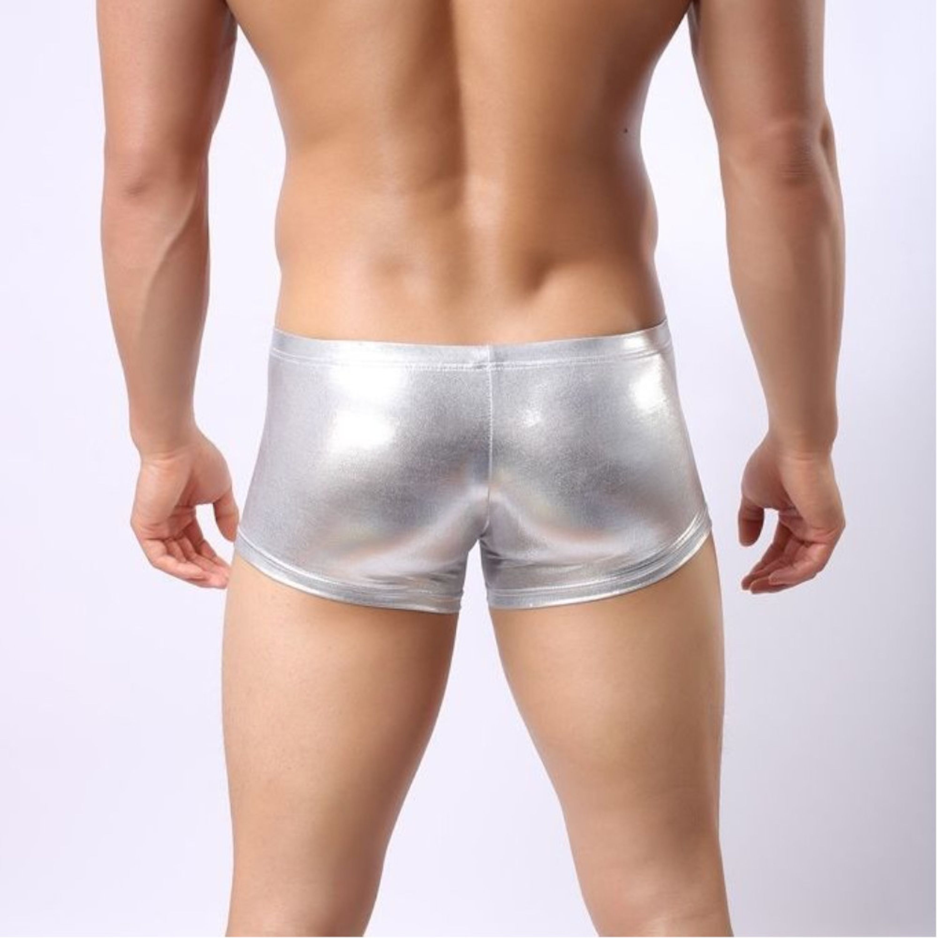 Мужские трусы боксеры с кольцом серебристые WowHomme Silver фото 3