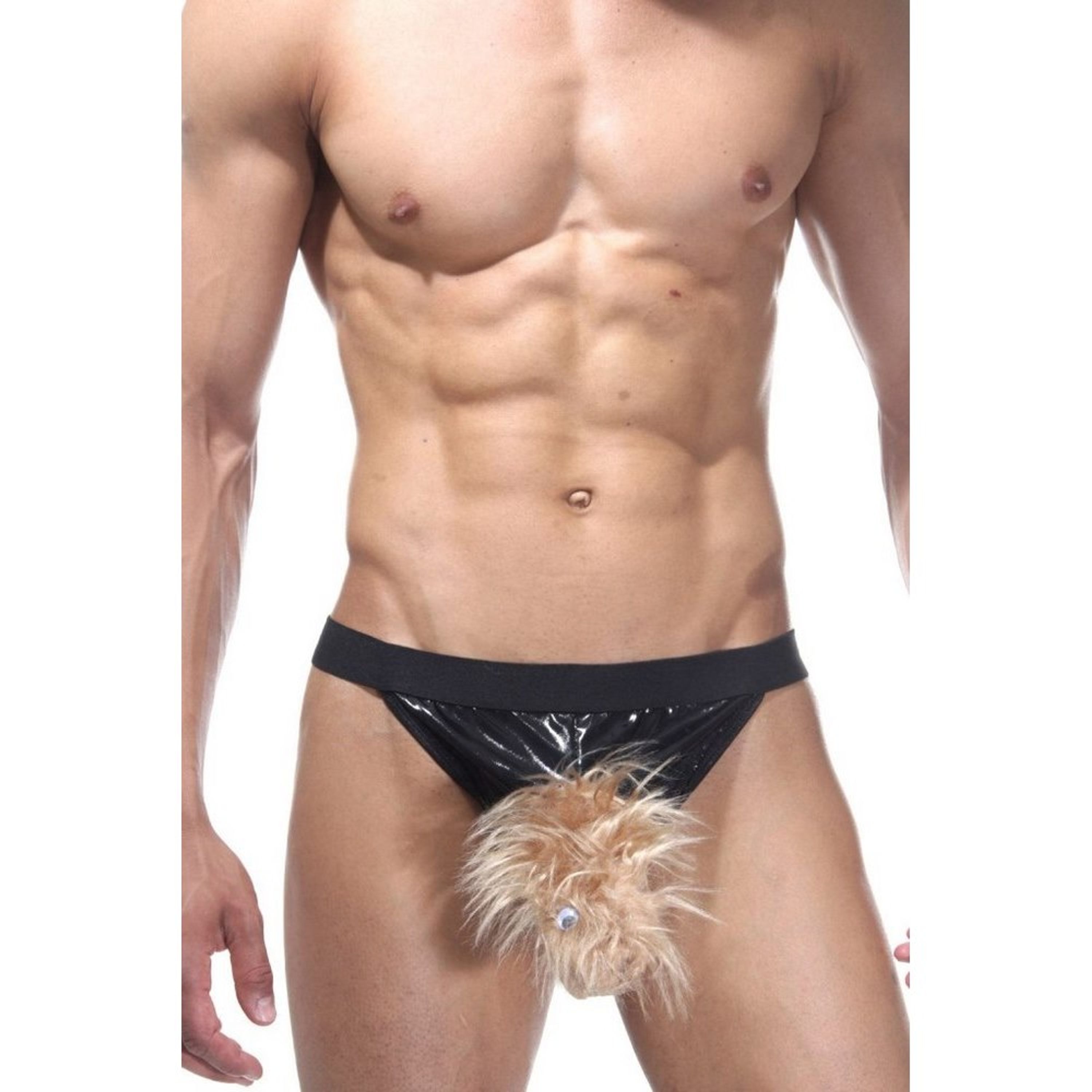 Мужские трусы стринги "Крот" черные LaBlinque LB059 фото 1