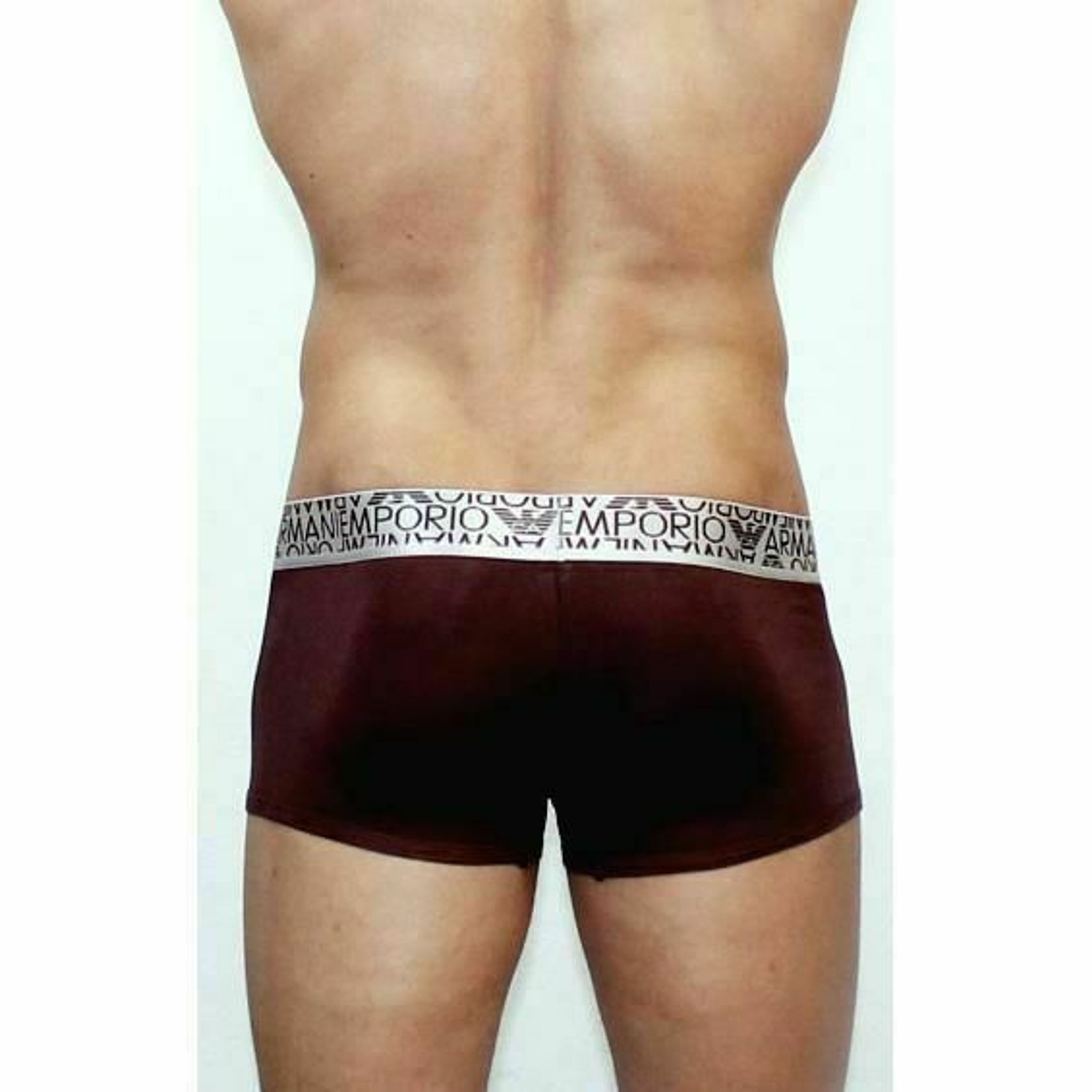 Мужские трусы боксеры модальные Emporio Armani коричневые фото 3