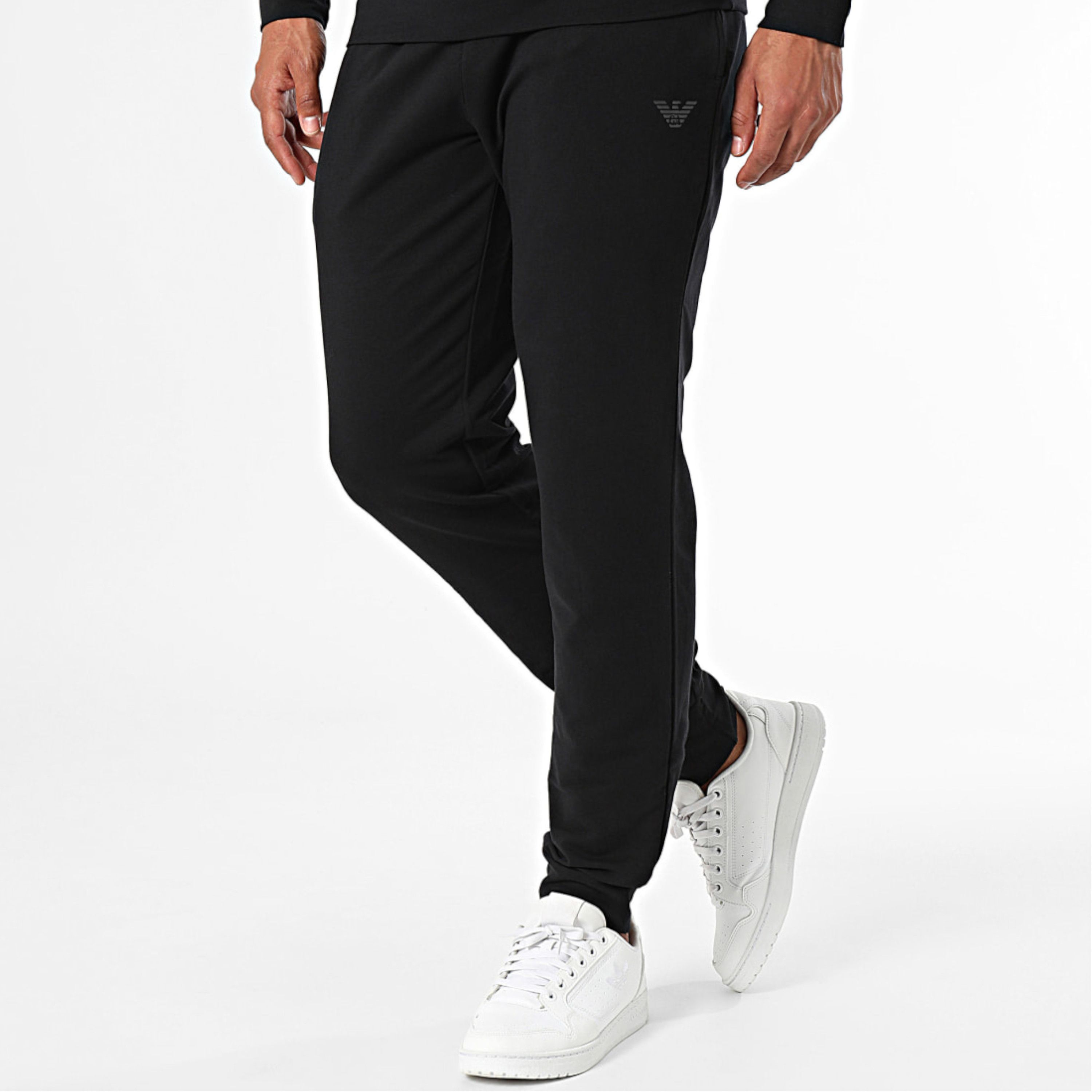Мужской домашний костюм черный: толстовка и штаны Emporio Armani  111943_3F595 00020 фото 4