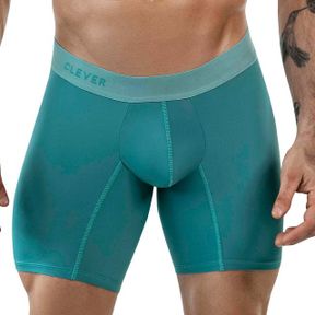 Фото Мужские трусы боксеры зеленые удлиненные Clever Moda AUDAZ LONG BOXER 186810