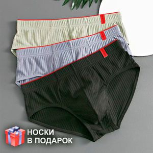 Фото Набор мужских трусов брифов 3в1 + ПОДАРОК ROMEO ROSSI RR2083-02