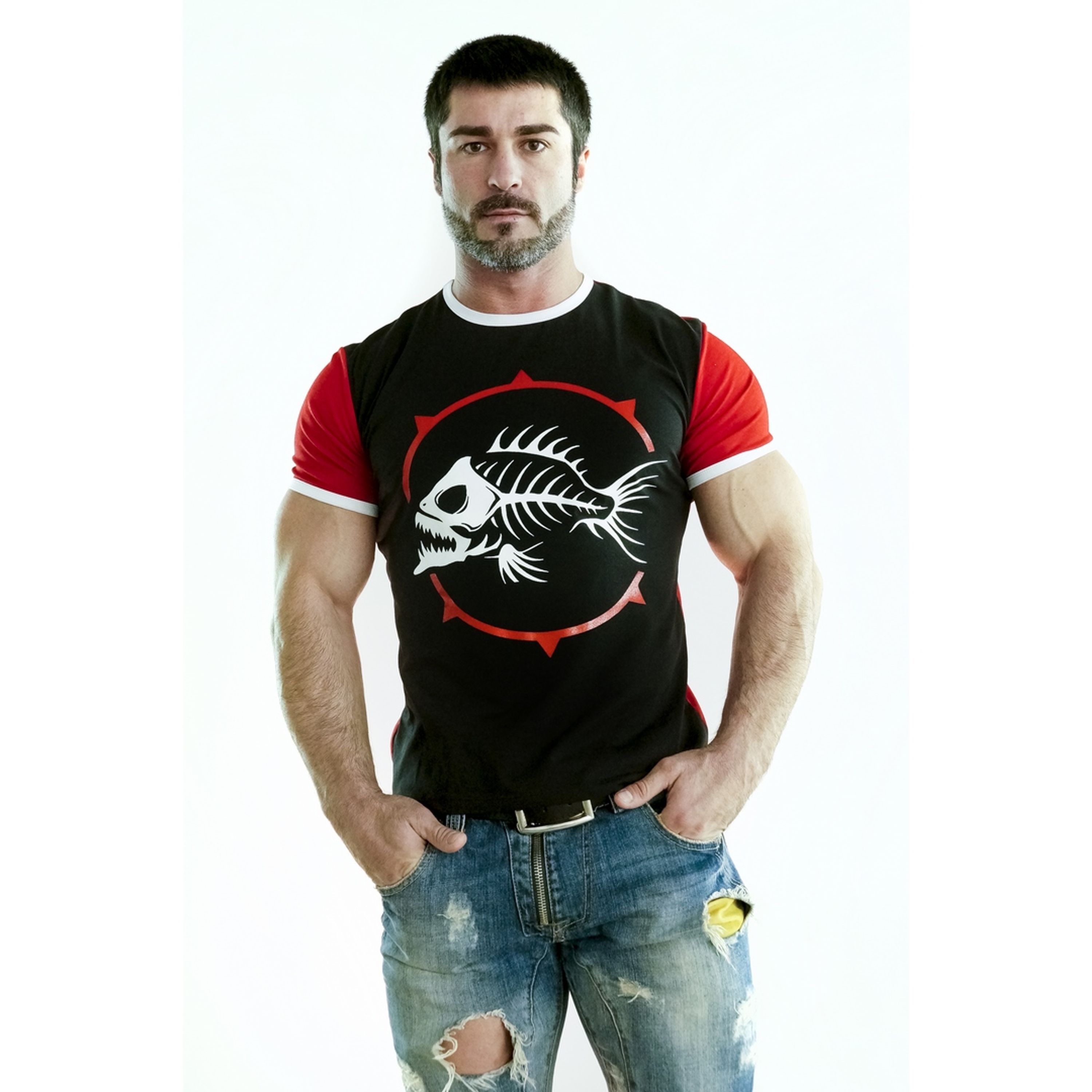 Мужская футболка черная Scandaloso br194m-EP Angry Fish фото 1