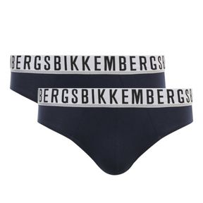 Фото Мужские трусы брифы синие набор 2 в 1 Bikkembergs ESSENTIAL BKK1USP01BI/2