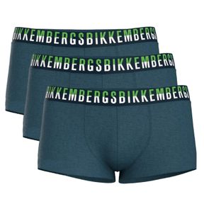 Фото Мужские трусы боксеры синие набор 3в1 Bikkembergs BICOLOR BKK52UTR27TR