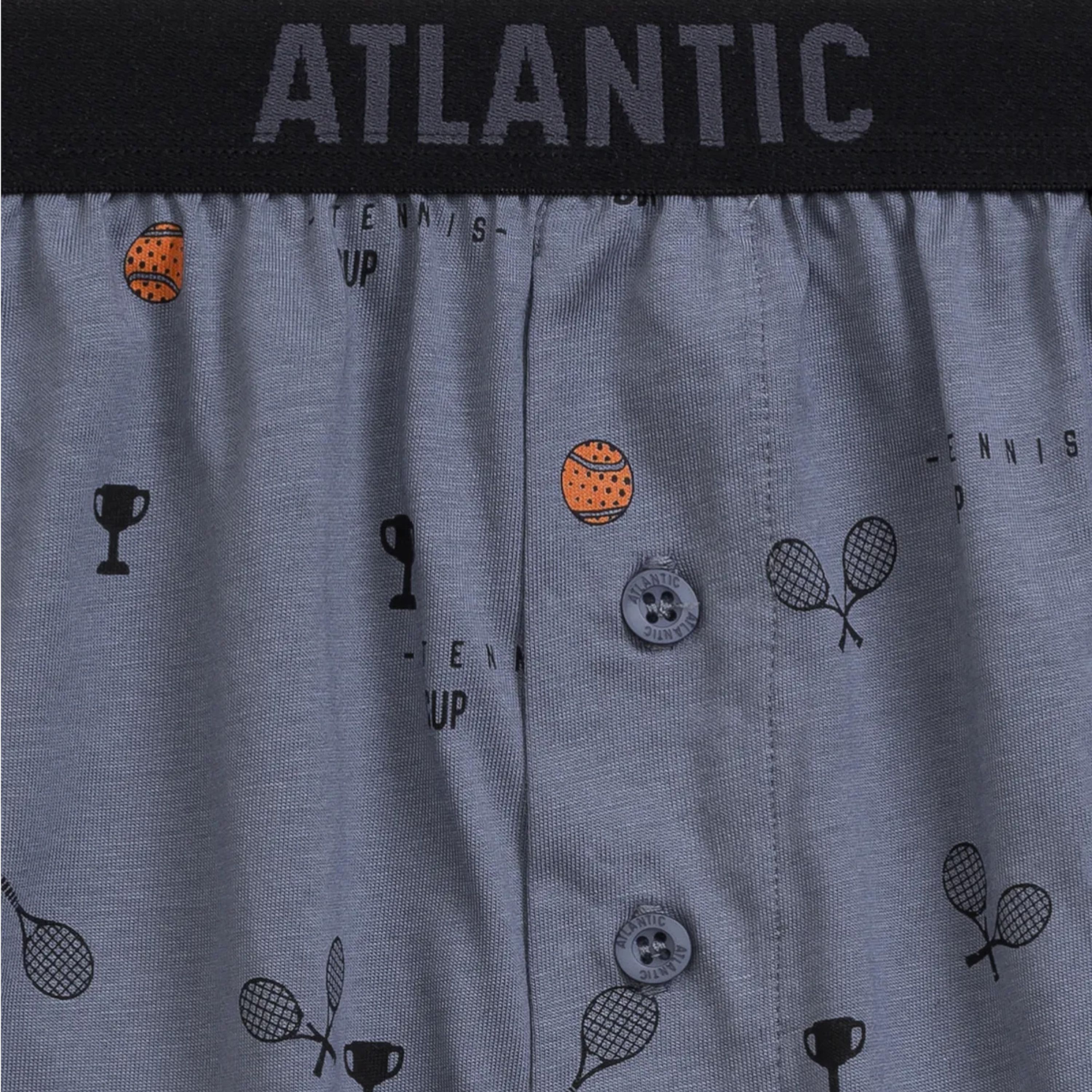 Мужские трусы-шорты (черный + голубой) набор 2 в1 ATLANTIC 2MBX-052 фото 6