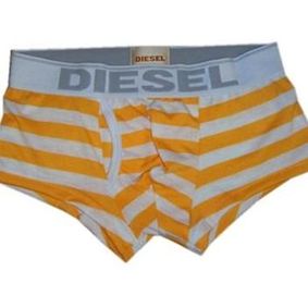 Фото  Мужские трусы боксеры Diesel желтые Stripe Boxer