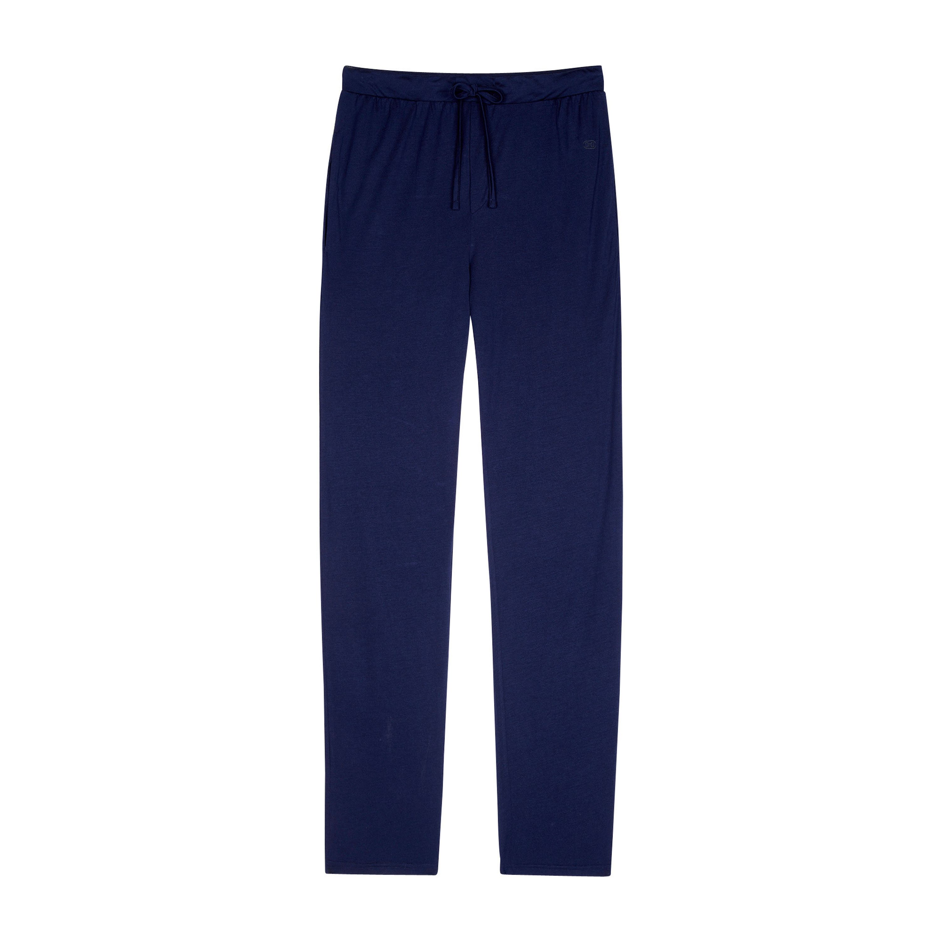 Мужские брюки домашние темно-синие HOM COCOONING Trousers 402674_4000RA фото 2
