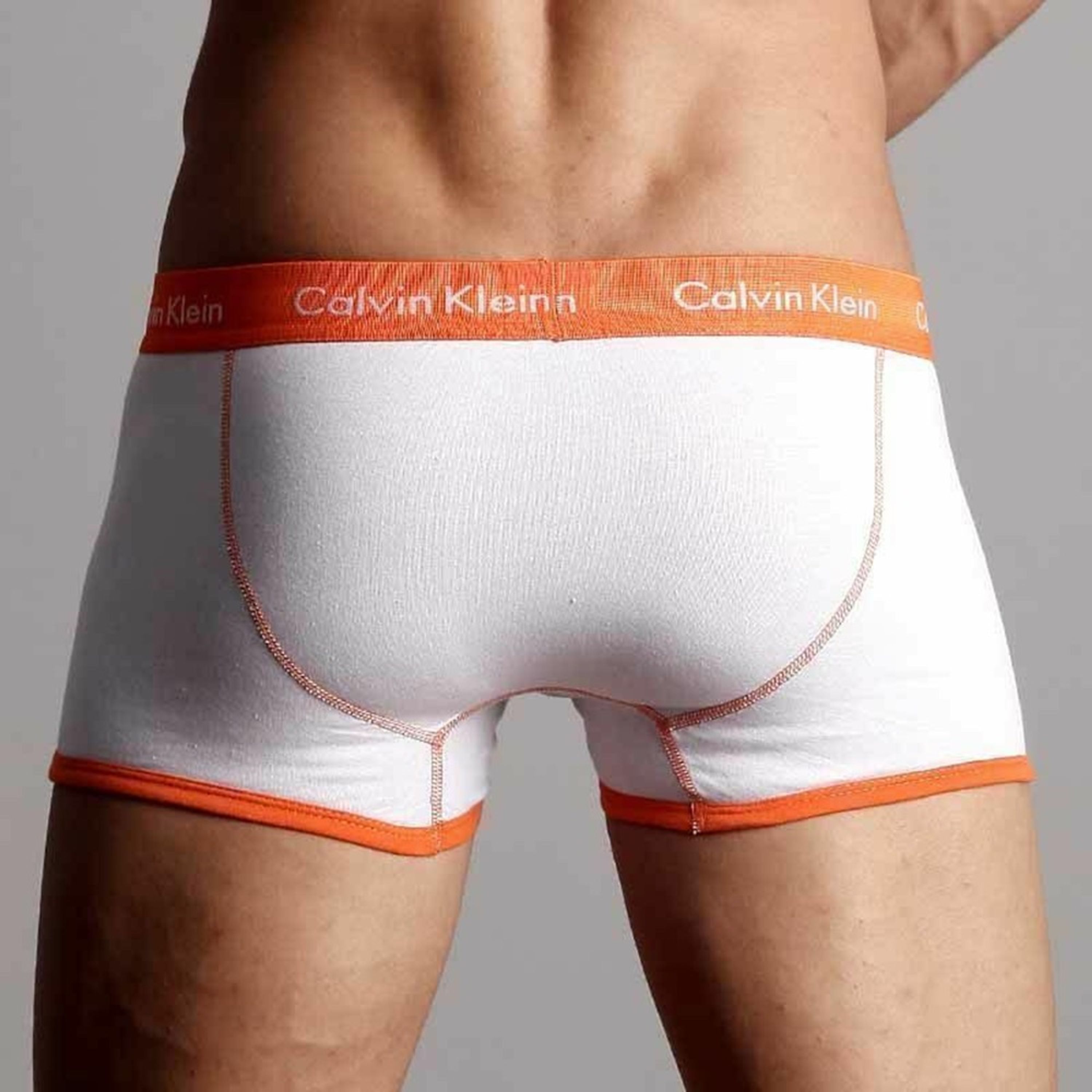 Мужские трусы боксеры Calvin Klein 365 White Orange фото 4