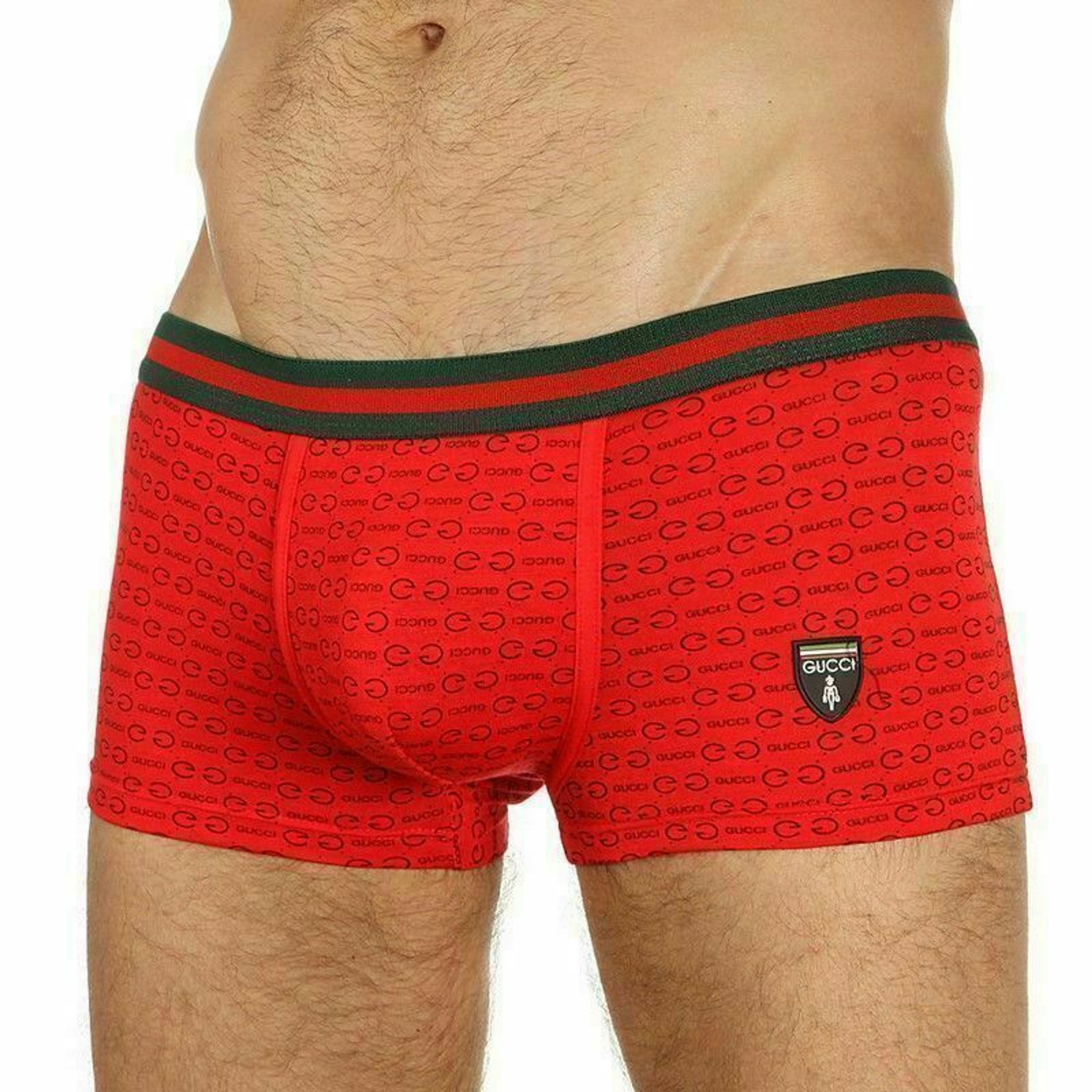 Мужские трусы хипсы красные Gucci Hip Boxer фото 1