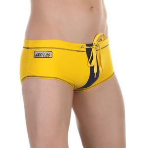 Фото Мужские плавки желтые с черной полосой Asitoo Swim Trunk Yellow