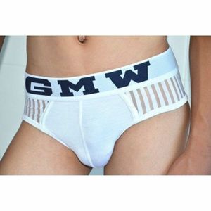 Фото Мужские трусы брифы прозрачные Белые GMW See-It Briefs