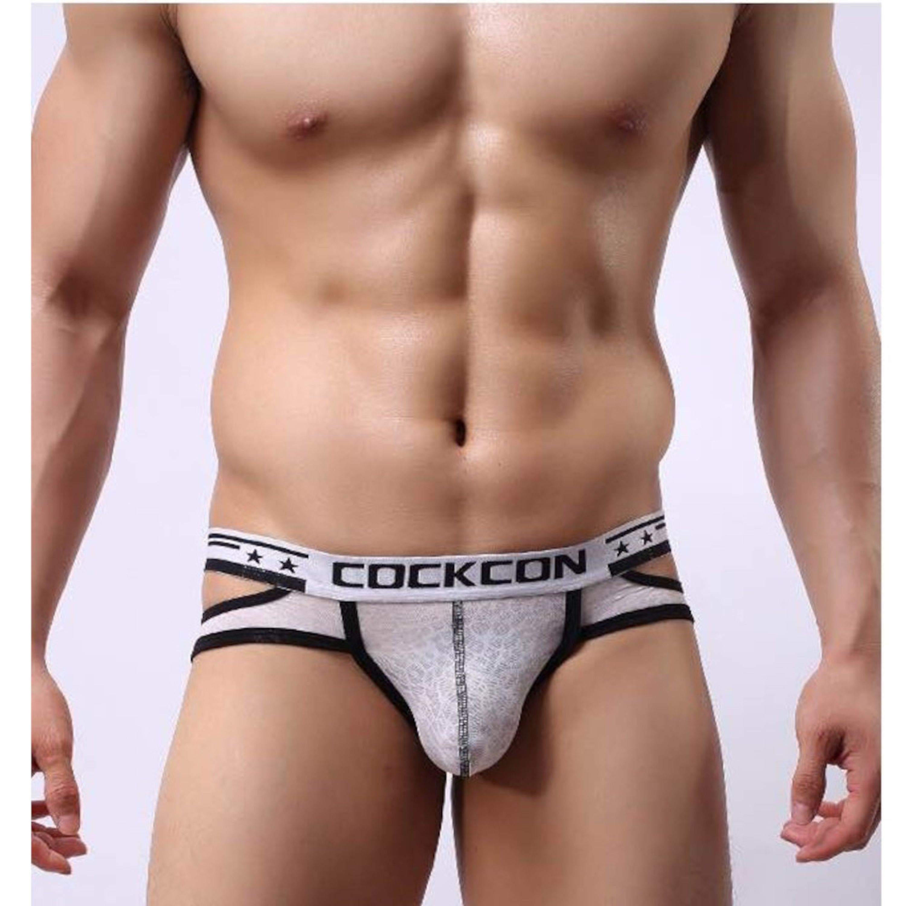 Мужские трусы брифы белые Cockon X Lace Brief White 6101 фото 1