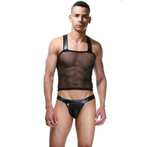 Фото Мужской комплект: майка и стринги черный LaBlinque LB15391
