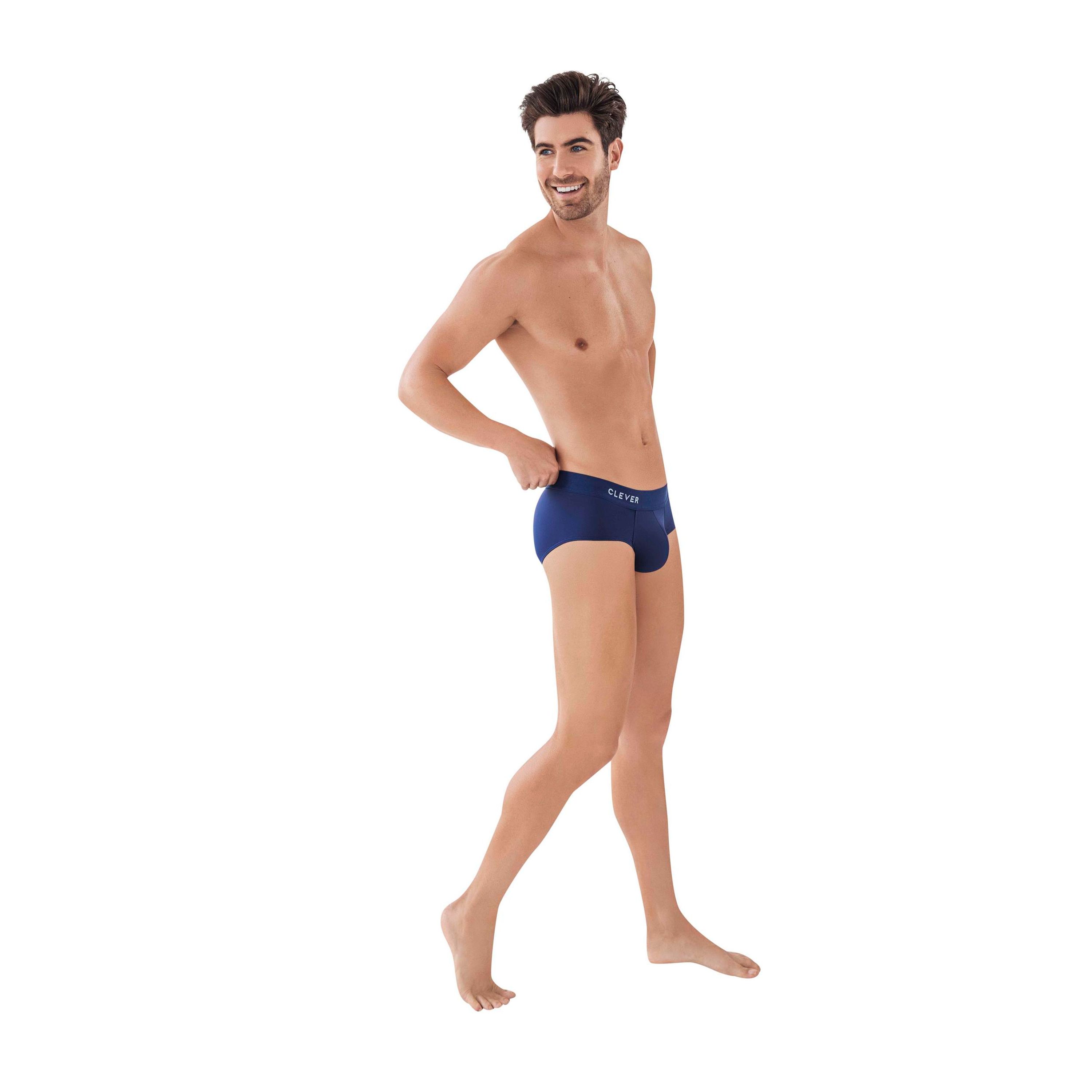 Мужские трусы брифы темно-синие Clever Moda CLASSIC MATCH CLASSIC BRIEF 088108 фото 2