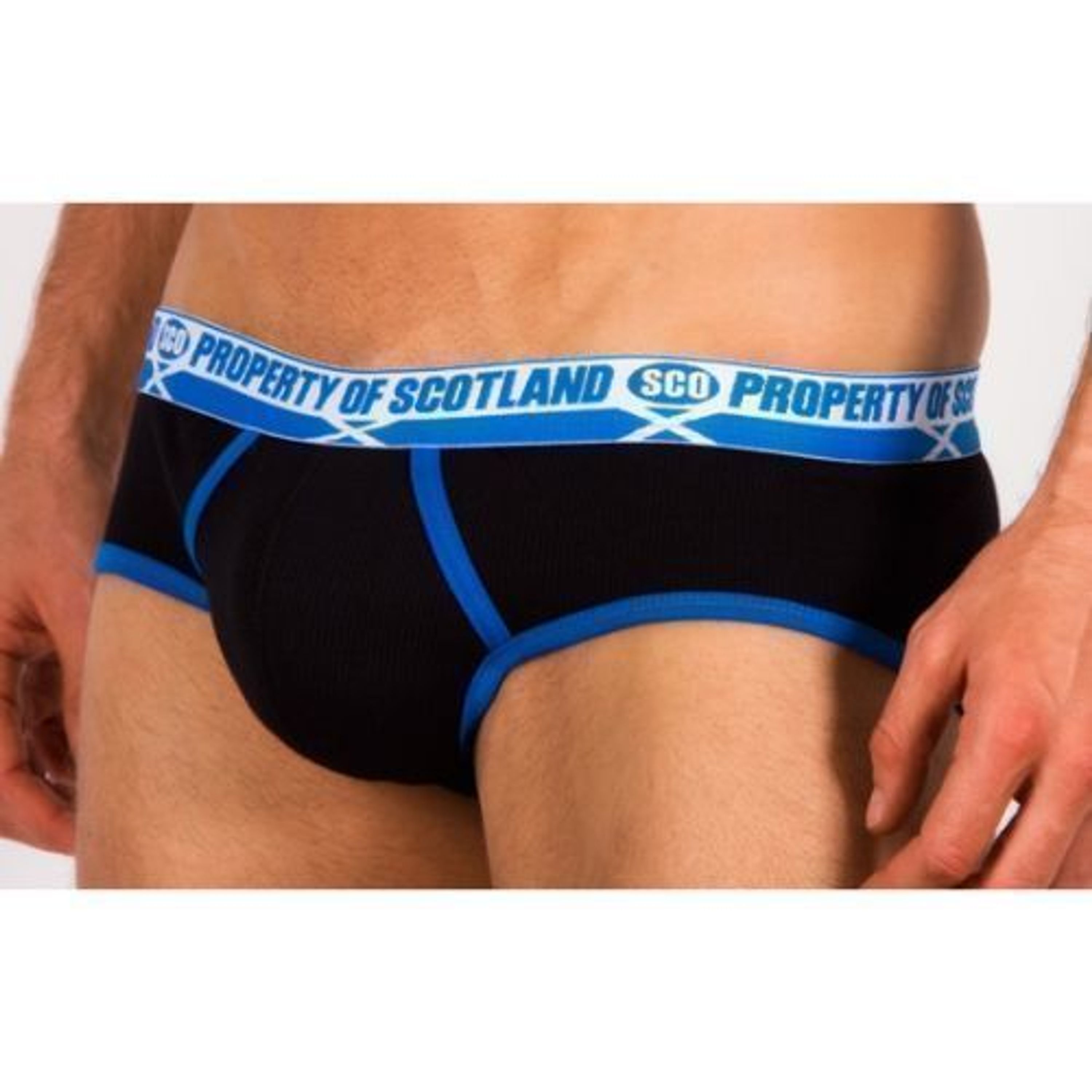 Мужские трусы брифы черные Aussiebum Property of Scotland Black AB00159 фото 1