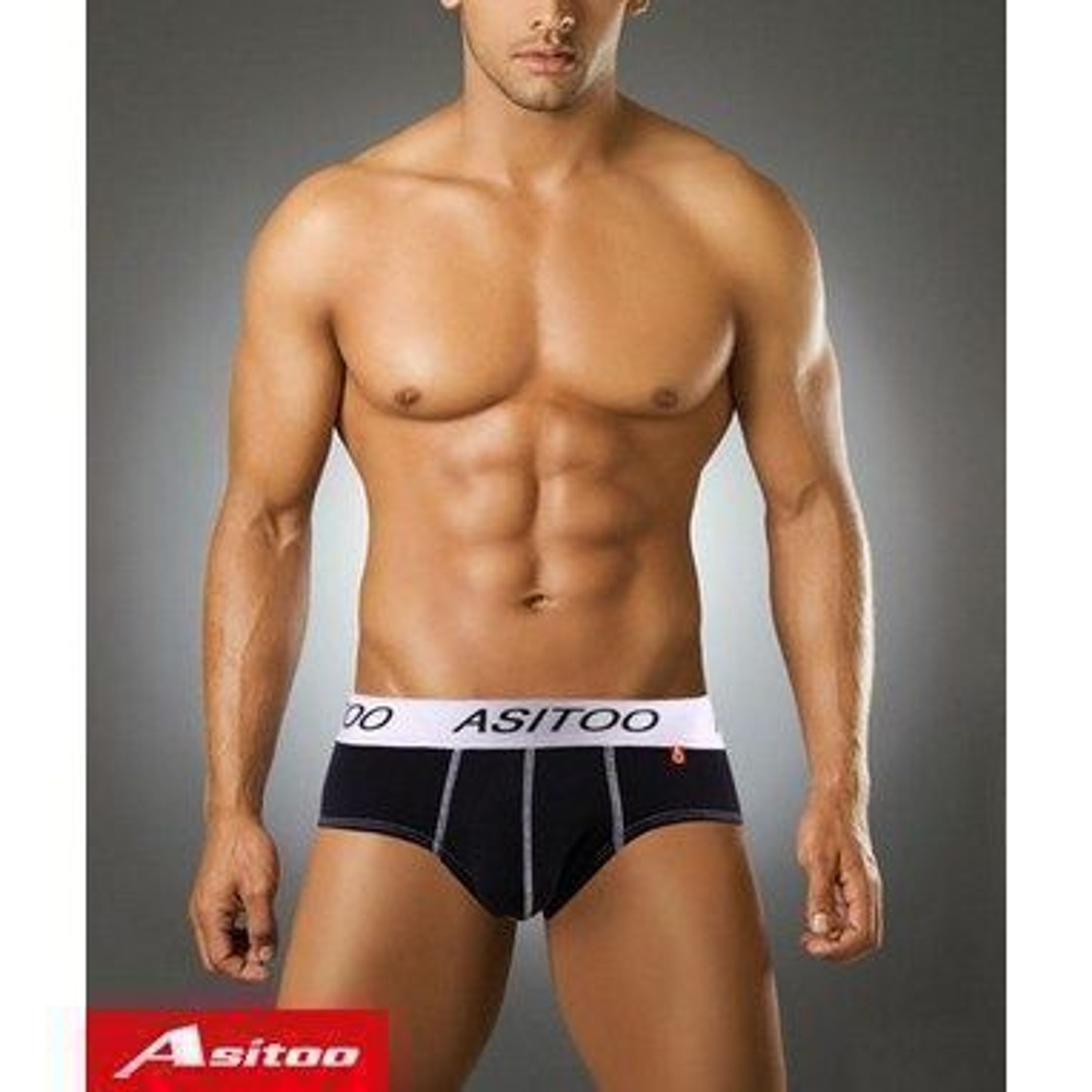 Мужские трусы брифы черные Asitoo Cotton Black Brief AST0021 фото 1