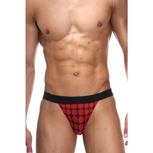 Фото Мужские трусы тонги красные с принтом LaBlinque LB15153