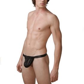 Фото Мужские джоки под кожу без резинок N2N Leather Pouch Jockstrap