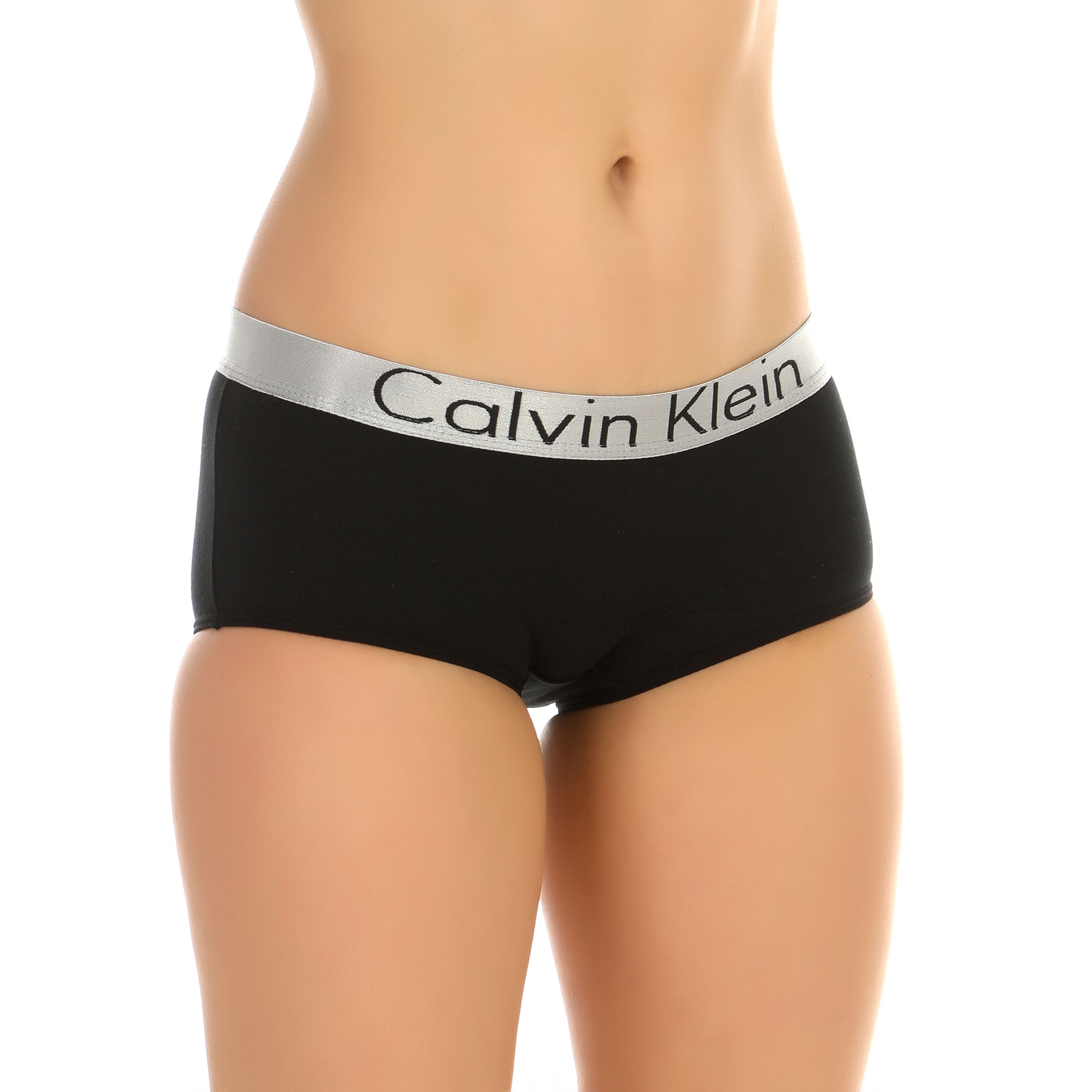 Женские трусы-шорты черные Calvin Klein Women Steel Black фото 1