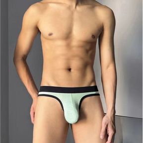 Фото Мужские трусы брифы зеленые Romeo Rossi RR2081-19