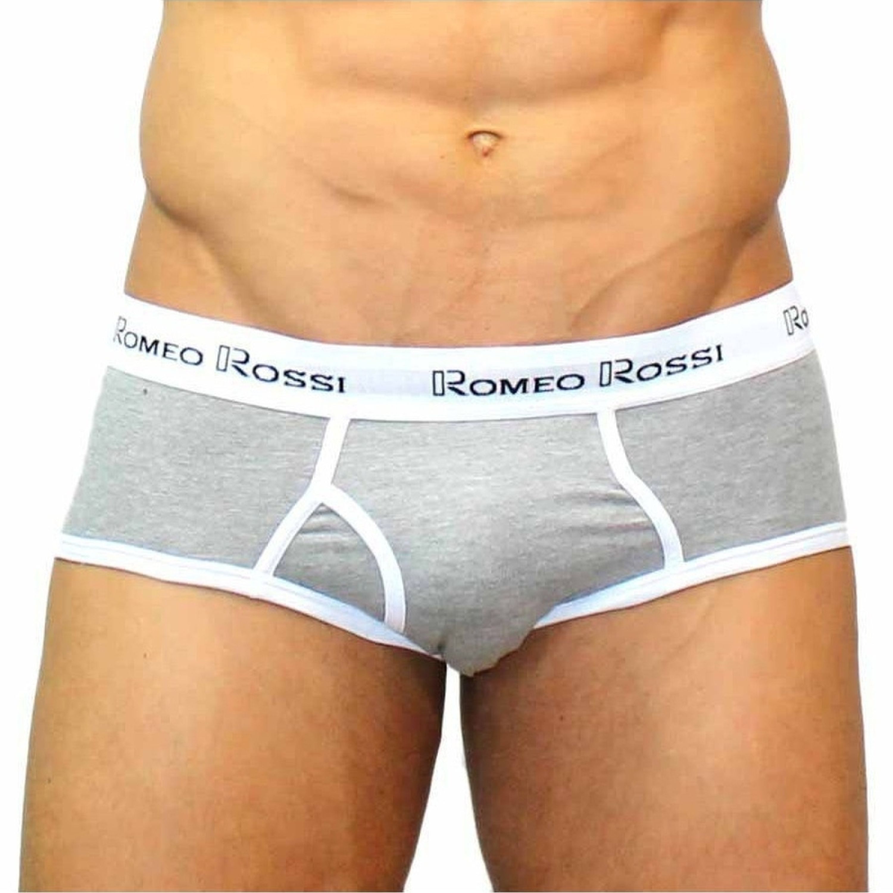 Мужские трусы брифы серые Romeo Rossi RR366-3 Brief фото 2