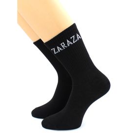 Фото Носки с надписью "Zaraza" черные Hobby Line