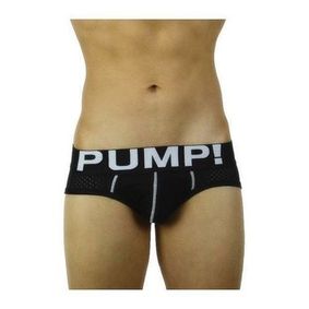 Фото Мужские трусы брифы в сетку черные Pump Touchdown Brief Black PM3-M214