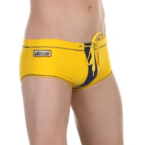 Фото Мужские плавки желтые с черной полосой Asitoo Swim Trunk Yellow