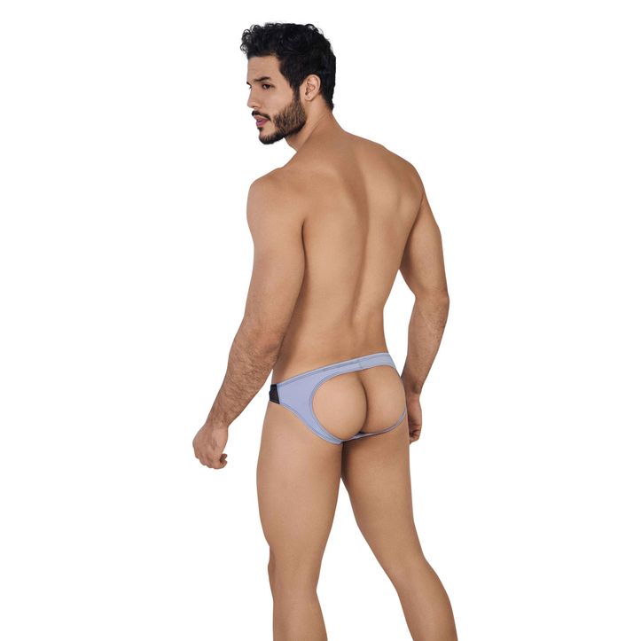 Мужские трусы джоки светло-серые с черными вставками Clever AIR JOCKSTRAP 062213 фото 3