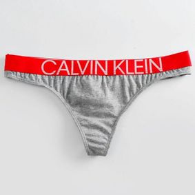 Фото Женские трусы стринги серые Calvin Klein Women Statement 1981