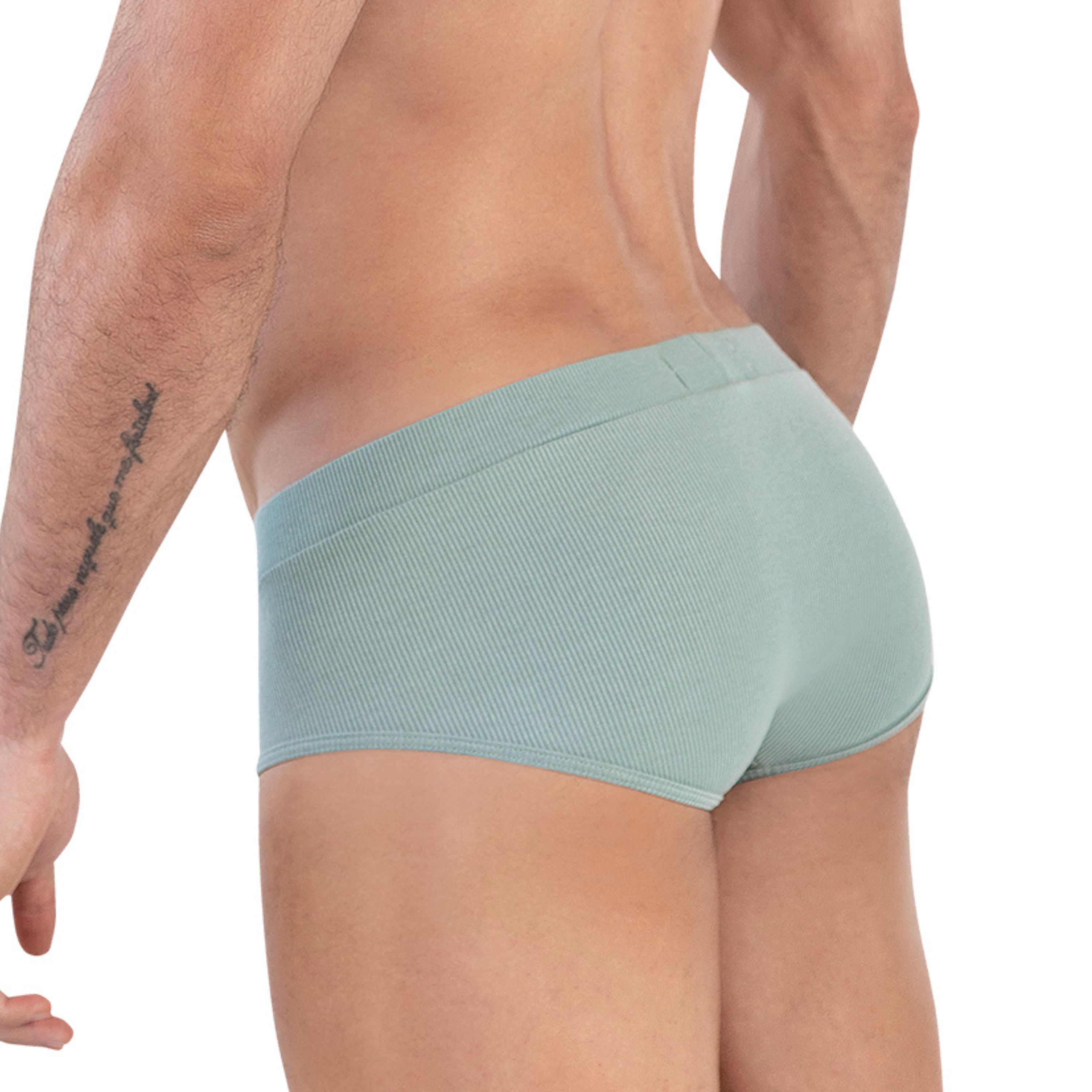 Мужские трусы брифы зеленые Clever Moda SPIRIT PIPING BRIEF 160518 фото 3