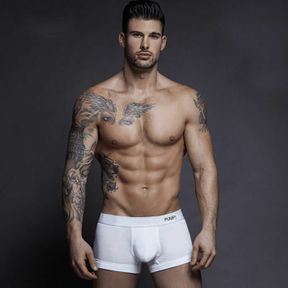 Фото Мужские трусы боксеры белые PUMP! PU003-1