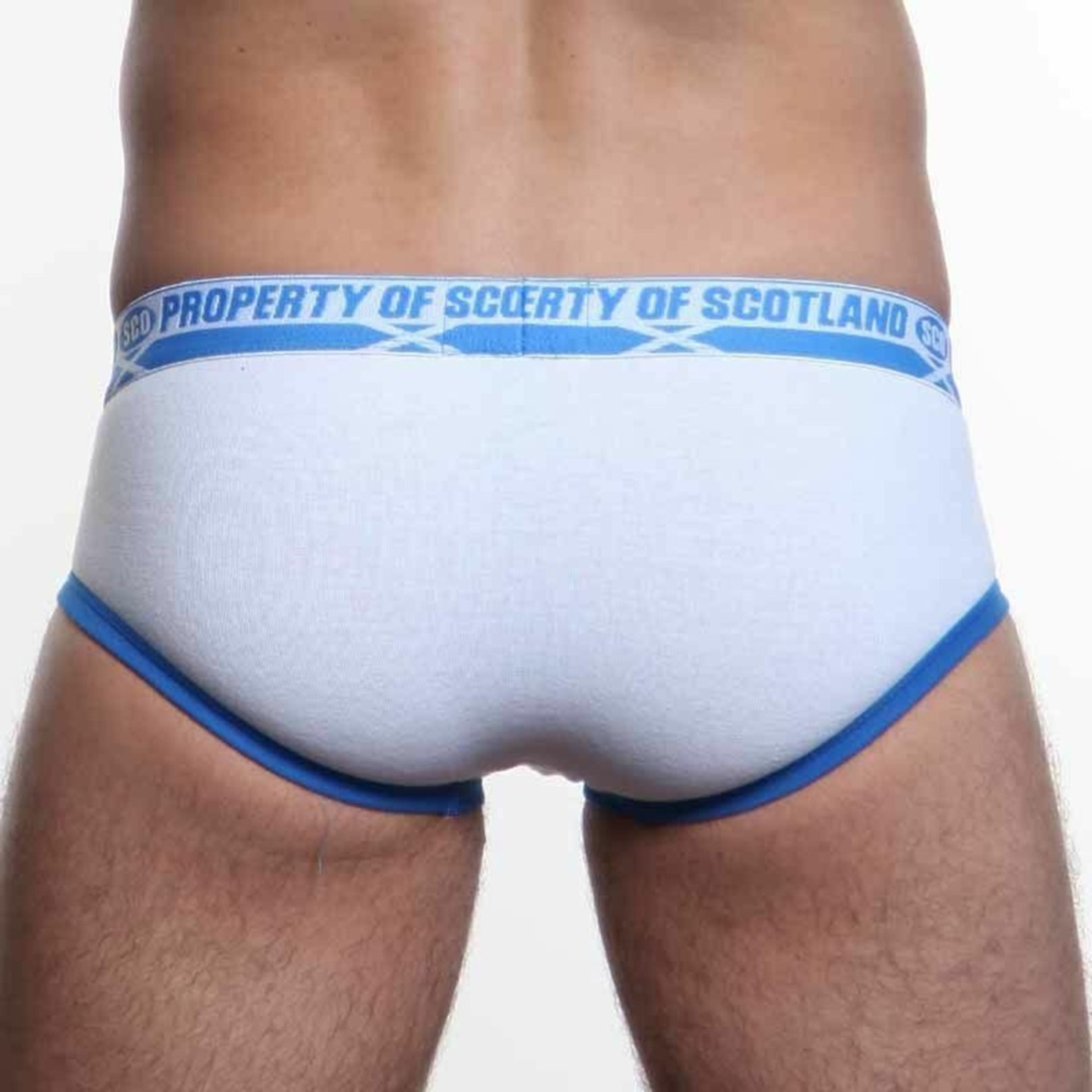 Мужские трусы брифы белые Aussiebum Property of Scotland White AB00127 фото 4