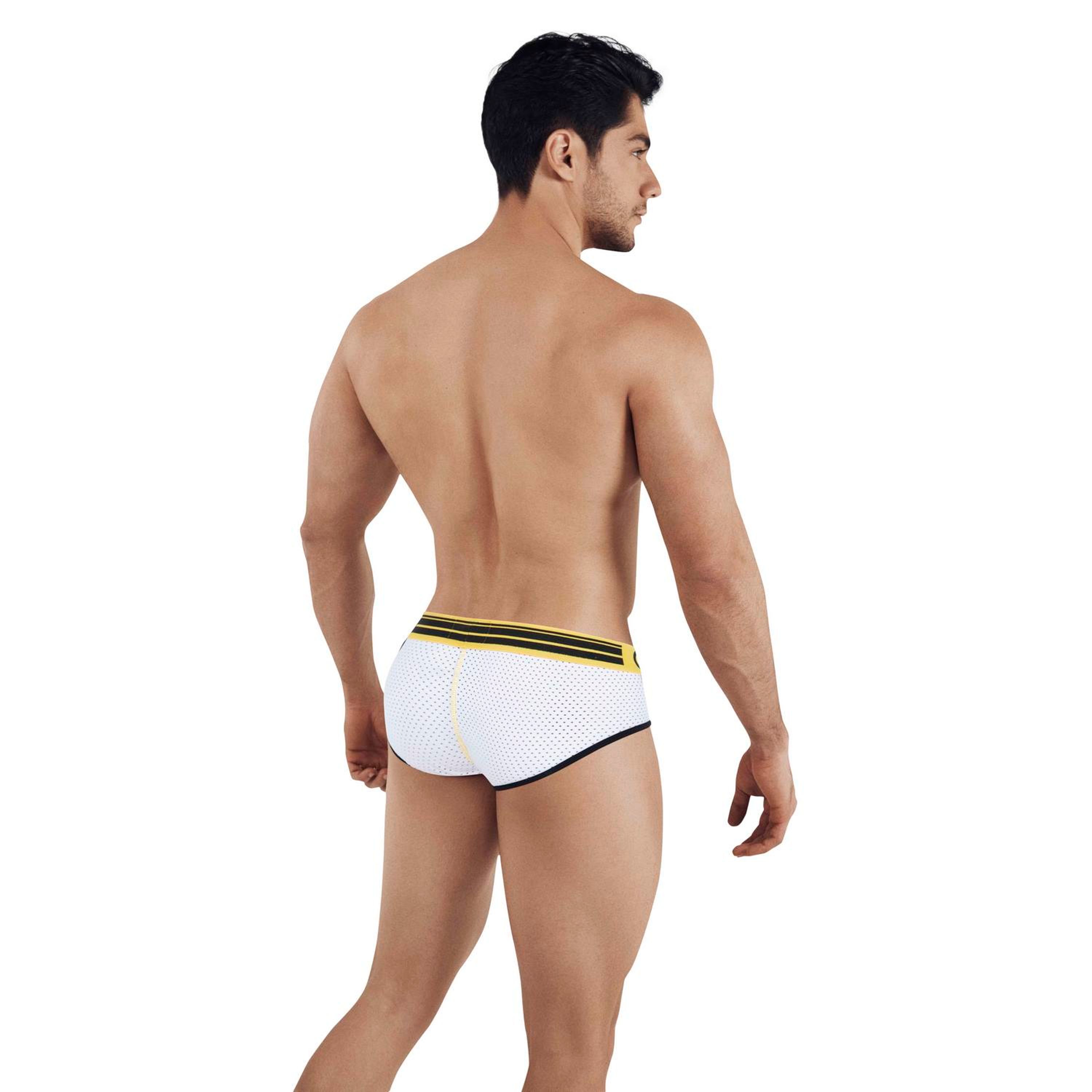 Мужские брифы белые сетчатые Clever BRASILEA PIPING BRIEF 034901 фото 3