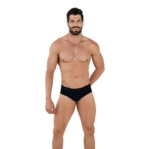 Фото Мужские трусы брифы черные с сетчатыми вставками Clever Moda LUCERNA BRIEF 103311