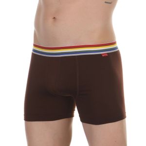 Фото Мужские трусы боксеры коричневые с разноцветной резинкой Paul Smith