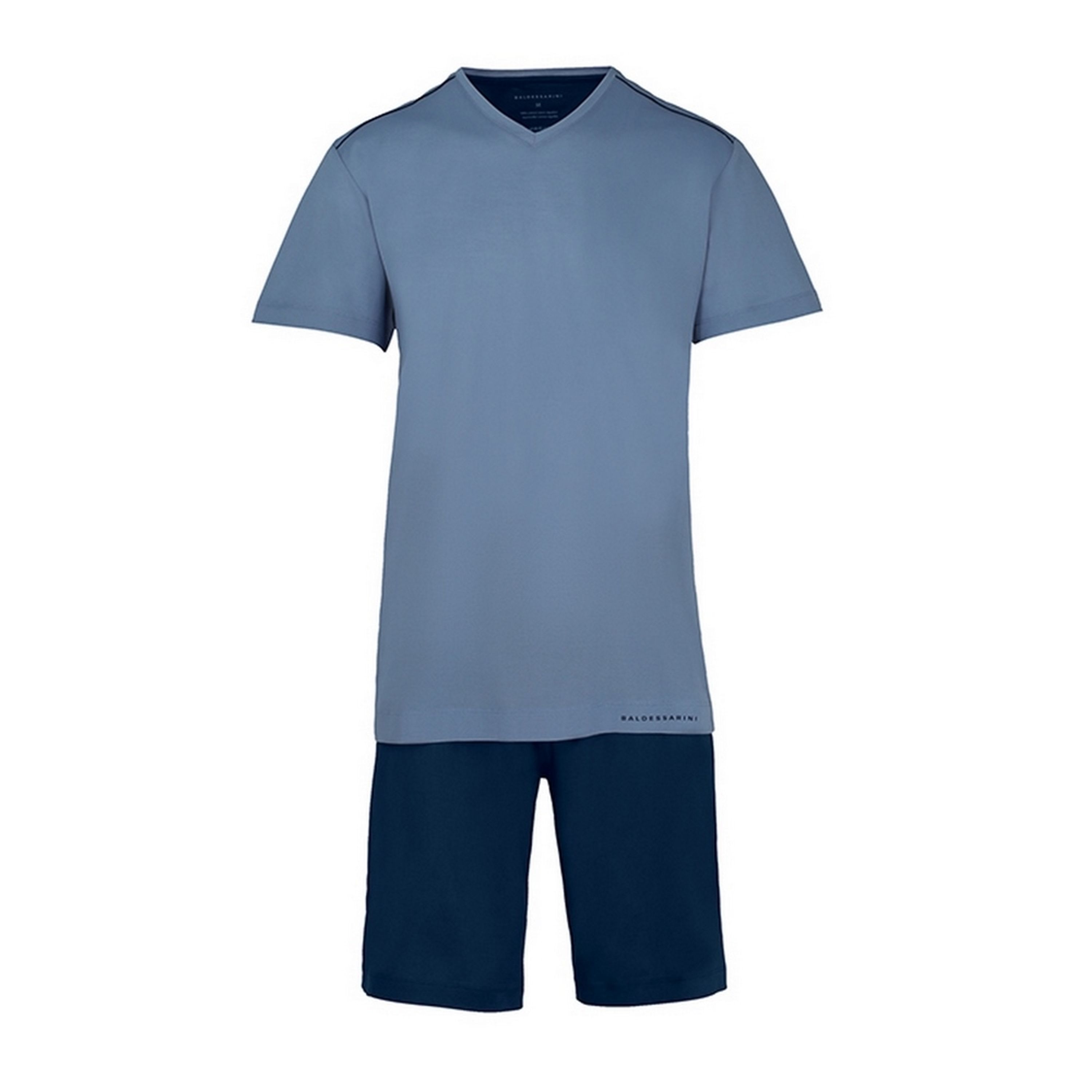 Мужская пижама (футболка и шорты) синяя BALDESSARINI 95019/6080 621 фото 1