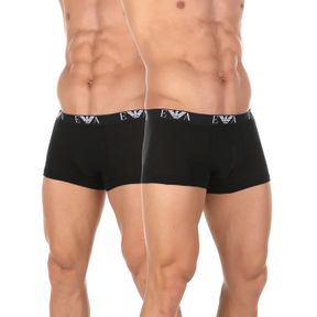 Фото Мужские трусы боксеры черные набор из 2-х штук Emporio Armani 111210_CC715 07320