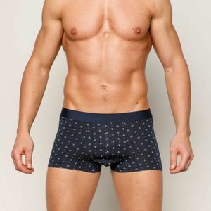 Фото Мужские трусы боксеры темно-синие с принтом Sergio Dallini SD2902-2