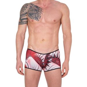 Фото Мужские трусы боксеры бордовые с разноцветным принтом Cosmos Colors CP30_BRW