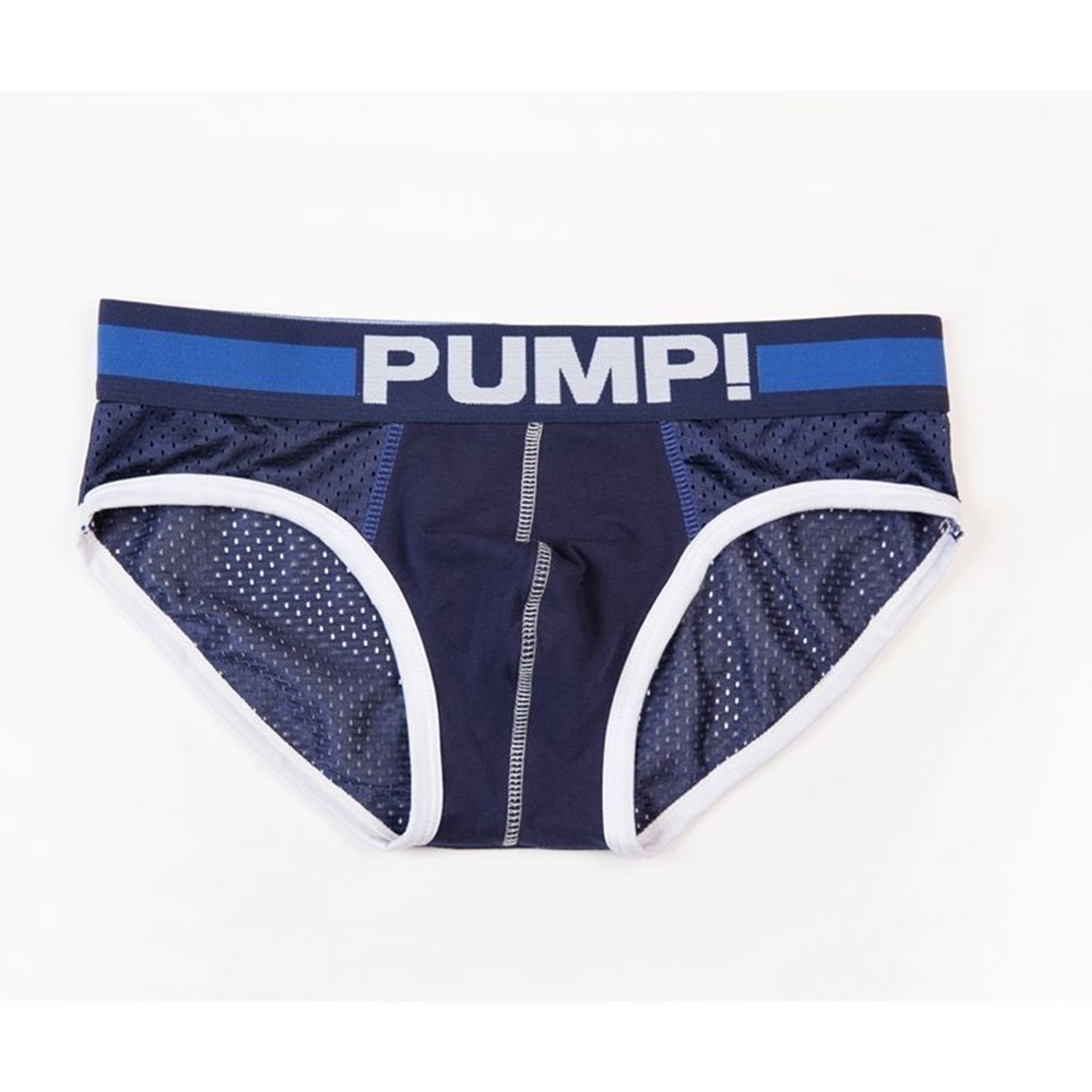 Мужские трусы брифы в сетку темно-синие PUMP! H117-16 фото 3