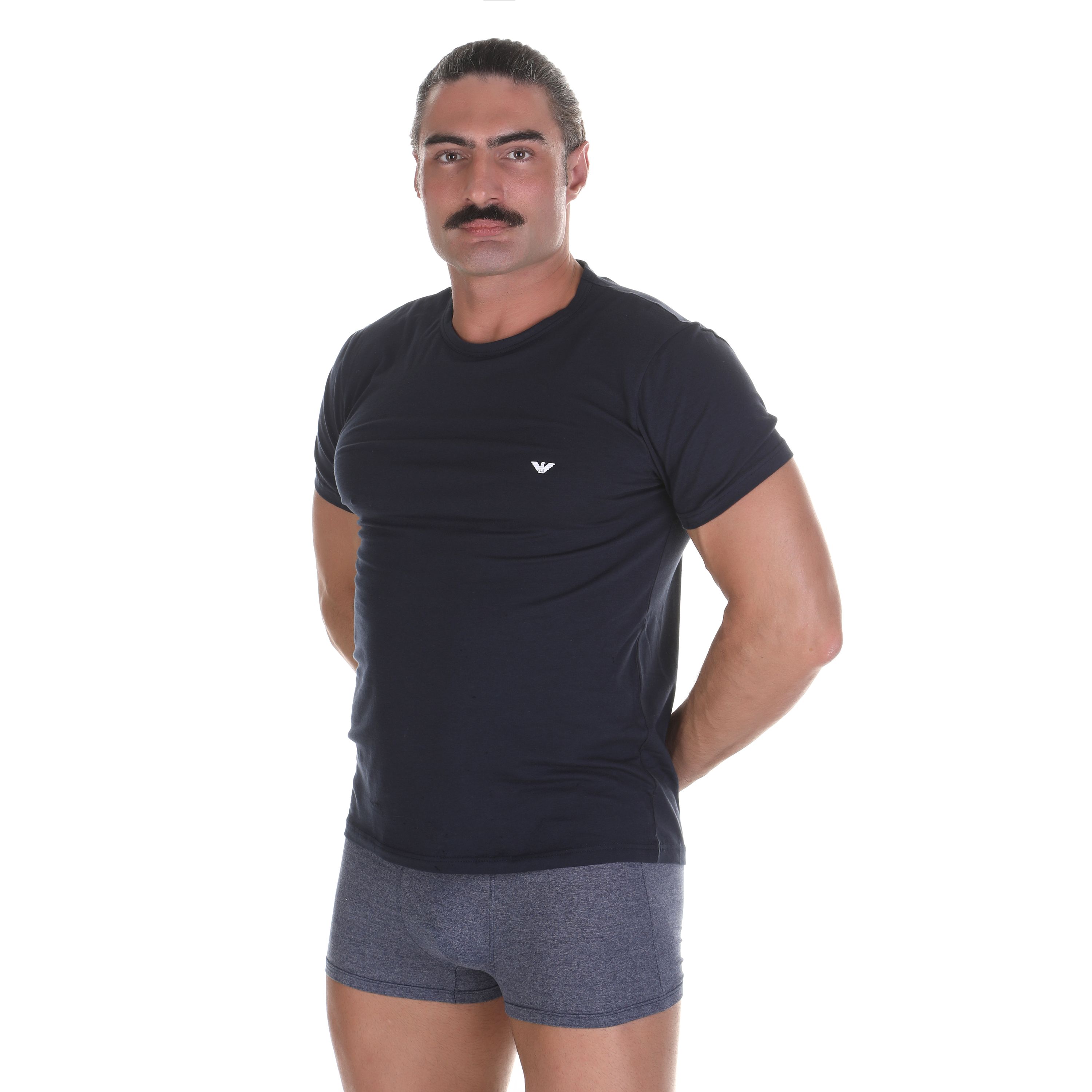 Набор мужских футболок 2в1 (белый, темно-синий) Emporio Armani 111267_CC717 10410 фото 2