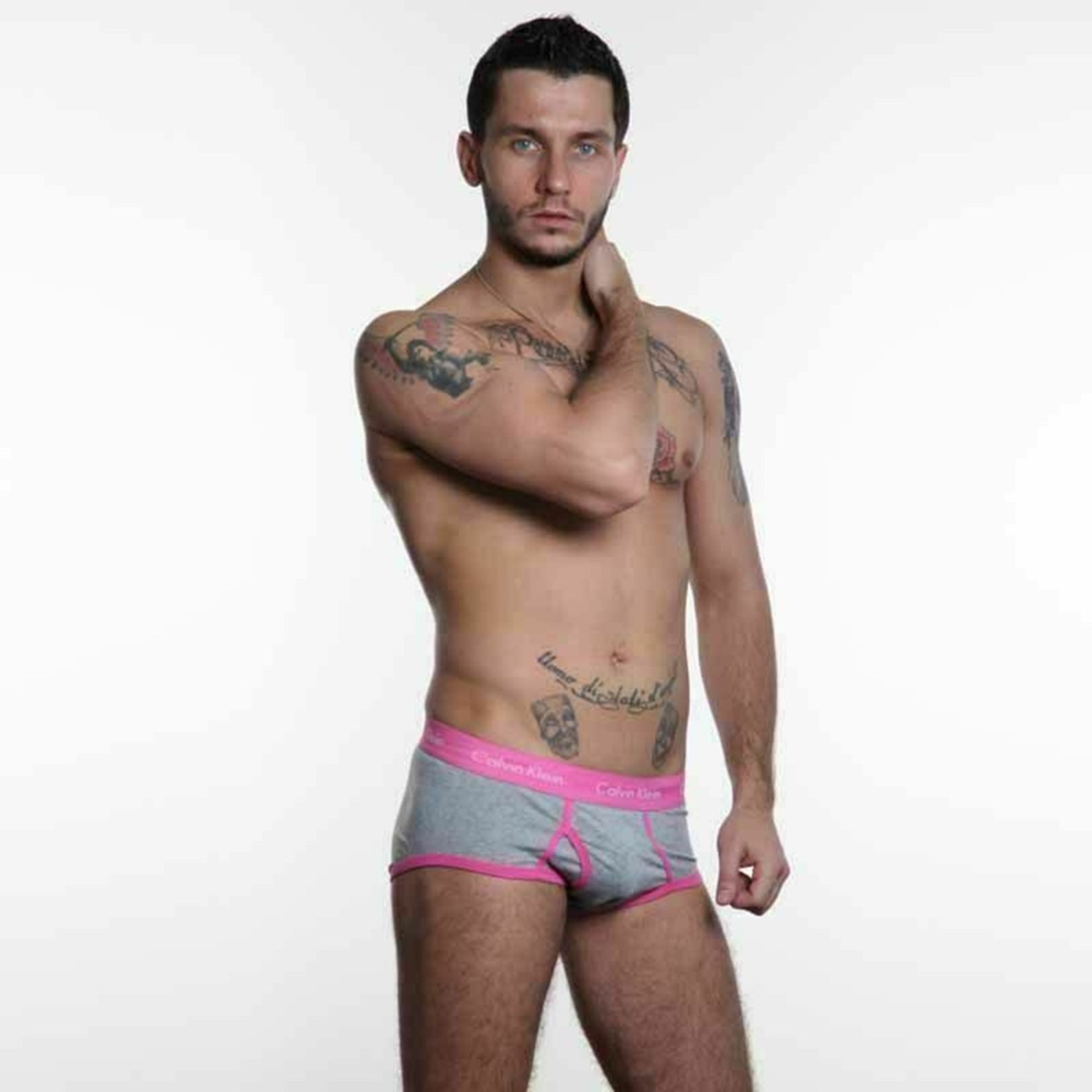 Мужские трусы брифы Calvin Klein Brief 365 Grey-Pink фото 1